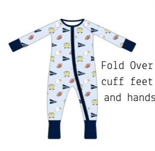 Collegiate Fold over feet Pajamas EXTRAS